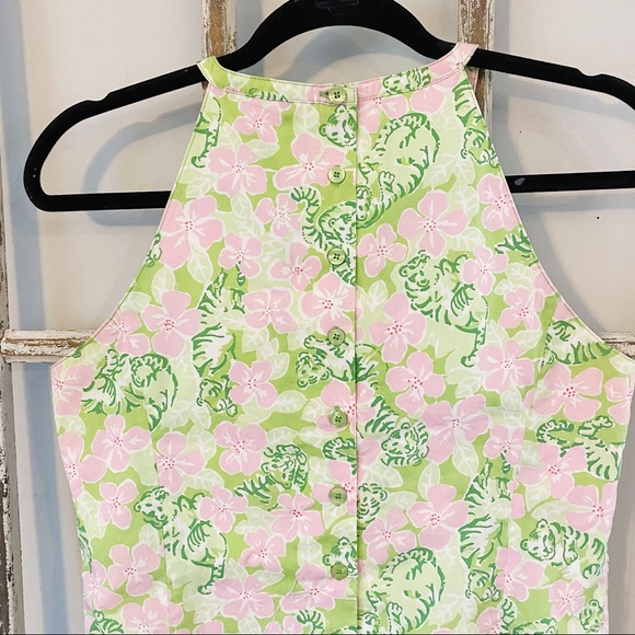 Vintage Lilly Pulitzer Tiger High Neck Tank Top - Picture 6 of 8